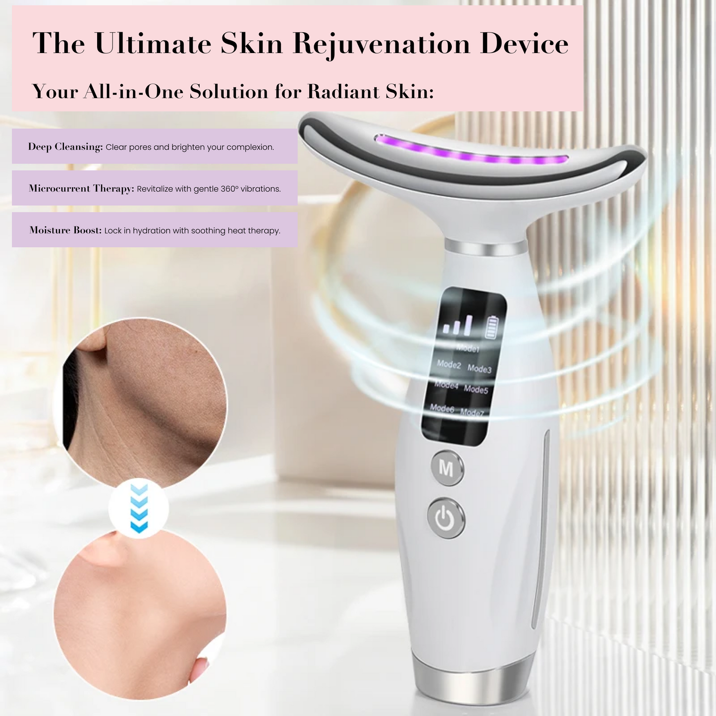 GlowLift Pro – Complete Face & Neck LED Skincare Massager