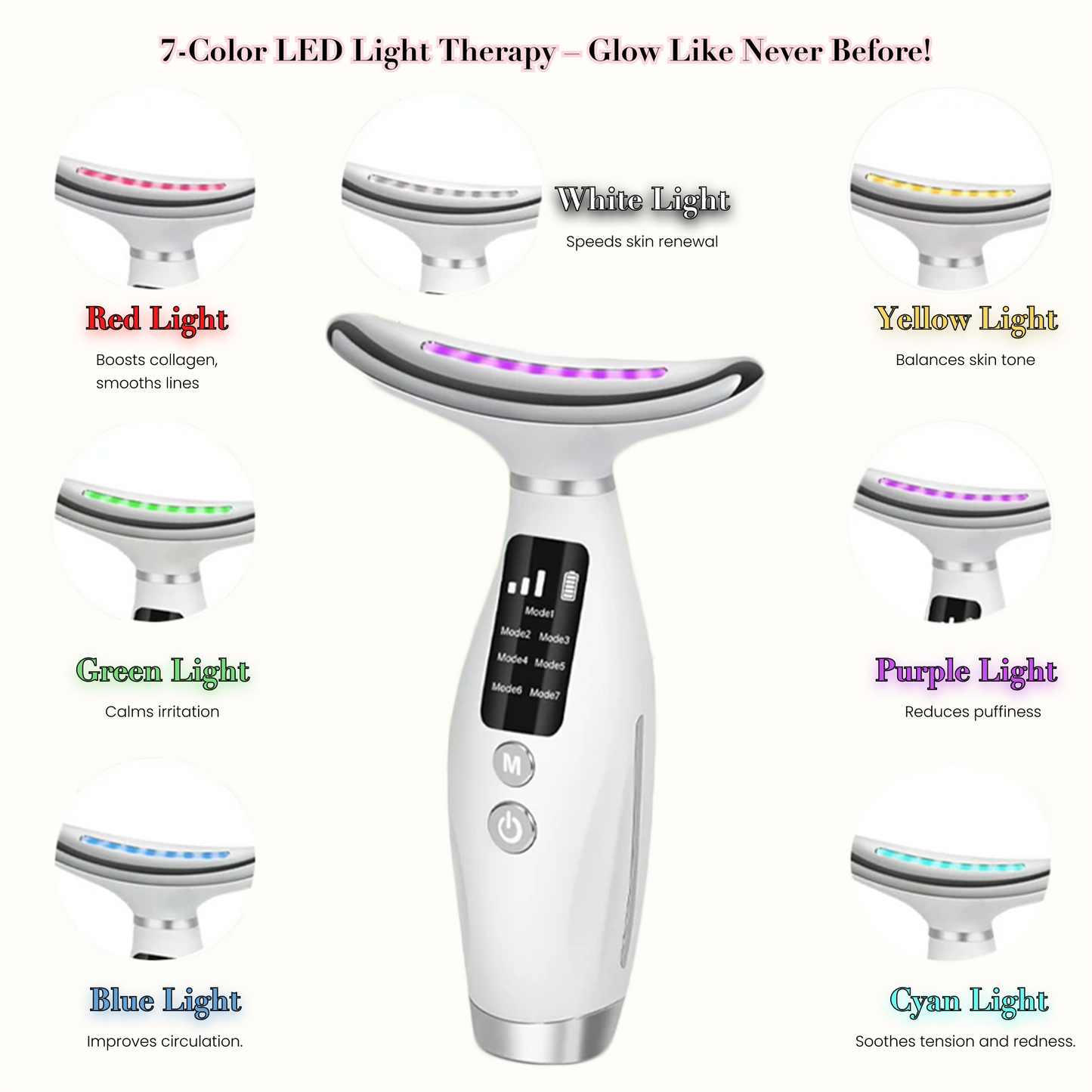 GlowLift Pro – Complete Face & Neck LED Skincare Massager